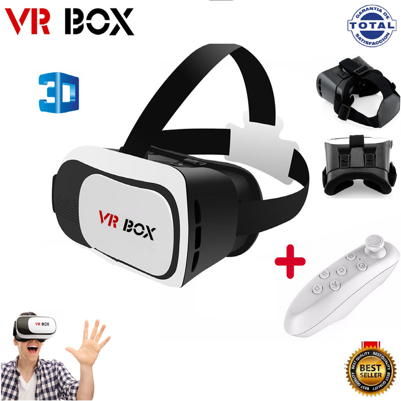 Gafas Realidad Virtual 3D VR Box + Control Bluetooth